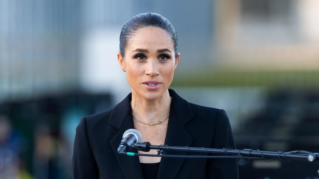 Meghan Markle Looks Stunning in a Sleek All-Black Outfit in Emotional Geneva Visit: Photos