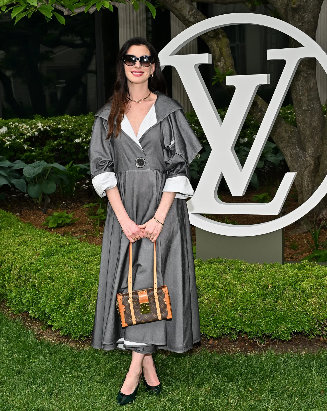 Anne Hathaway channels effortless elegance in Louis Vuitton ensemble