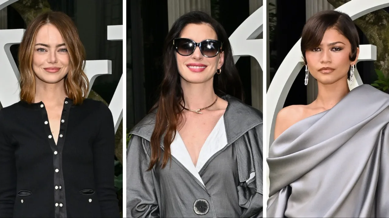 Anne Hathaway, Zendaya, and Emma Stone at the Louis Vuitton Cruise 2027 Show