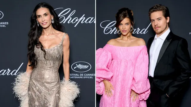 Demi Moore, Barbara Palvin, Dylan Sprouse stun at the Chopard Trophy photocall red carpet at Cannes