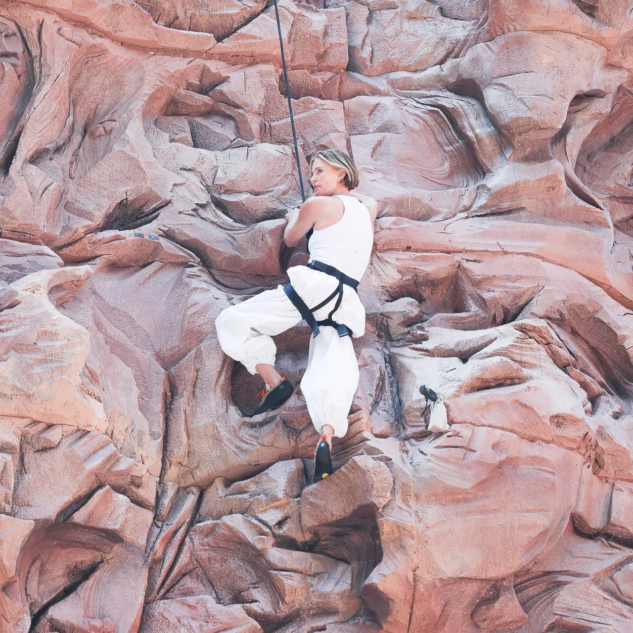 The stunt offered a peek into the journey of Chalize Theron’s character in ‘Apex’