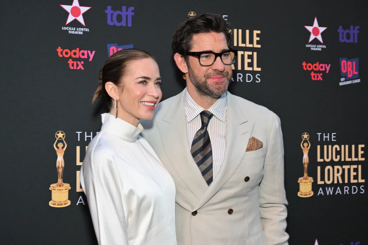 Emily Blunt supports husband John Krasinski at Lucille Lortel Awards