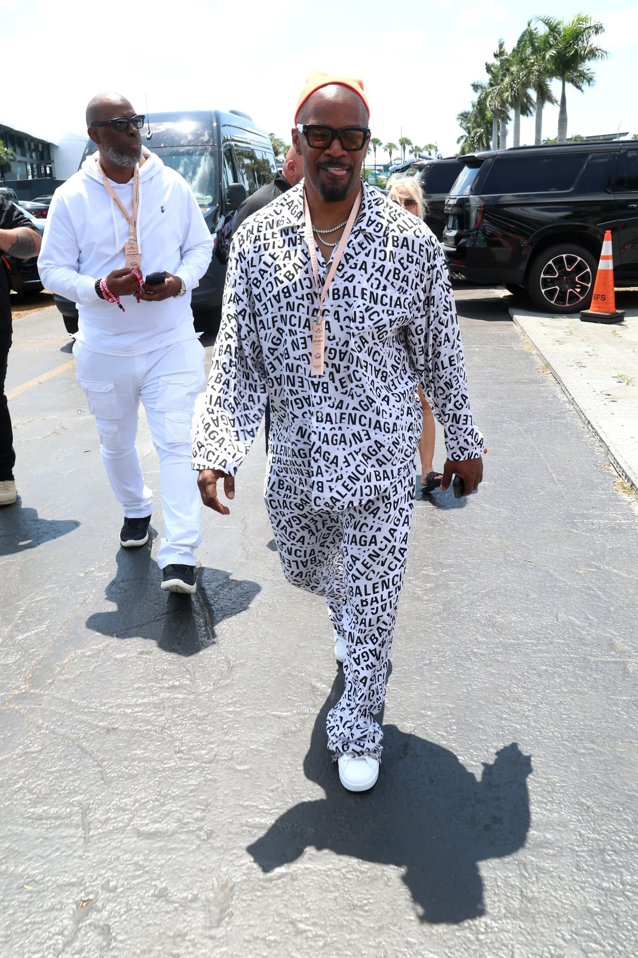 Jamie Foxx sported Balenciaga at Celebrity Friends for F1 Miami Grand Prix Qualifying Race