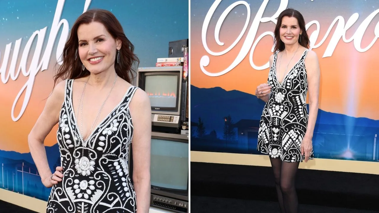 Geena Davis, 70, defies age with ravishing red carpet look at 'The Boroughs' Premiere