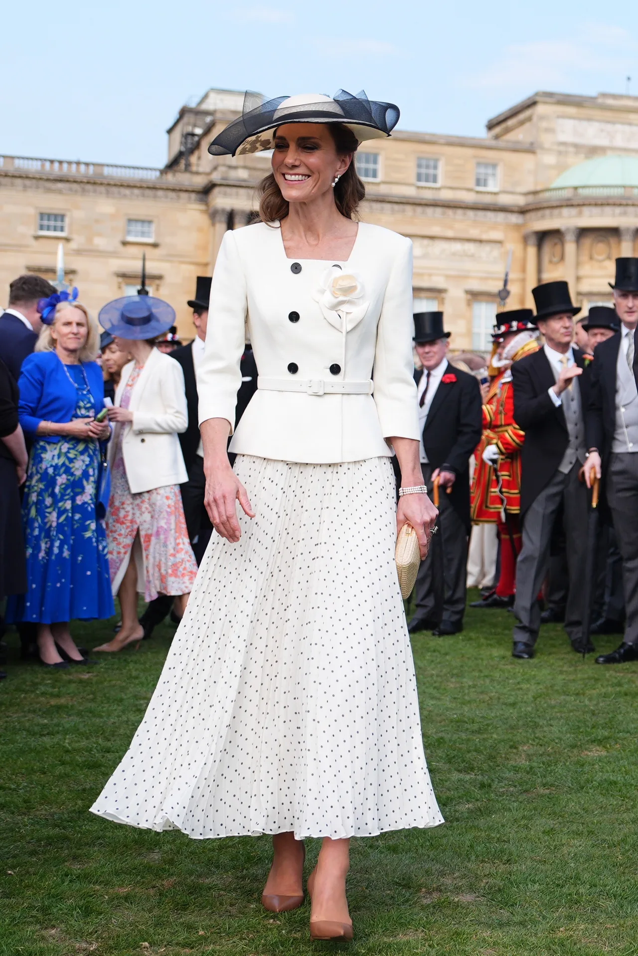 Kate Middleton turned heads in polka dot midi dress from Self Portrait