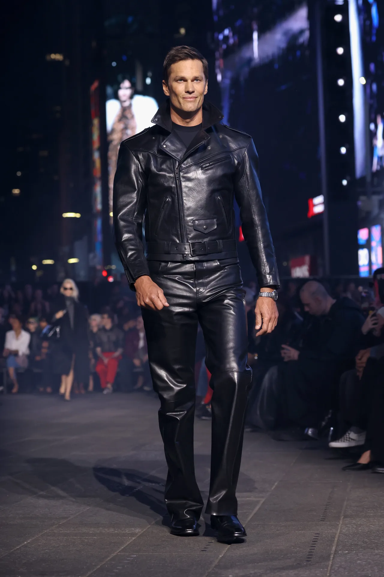 Tom Brady delivers powerful fashion moment in black leather