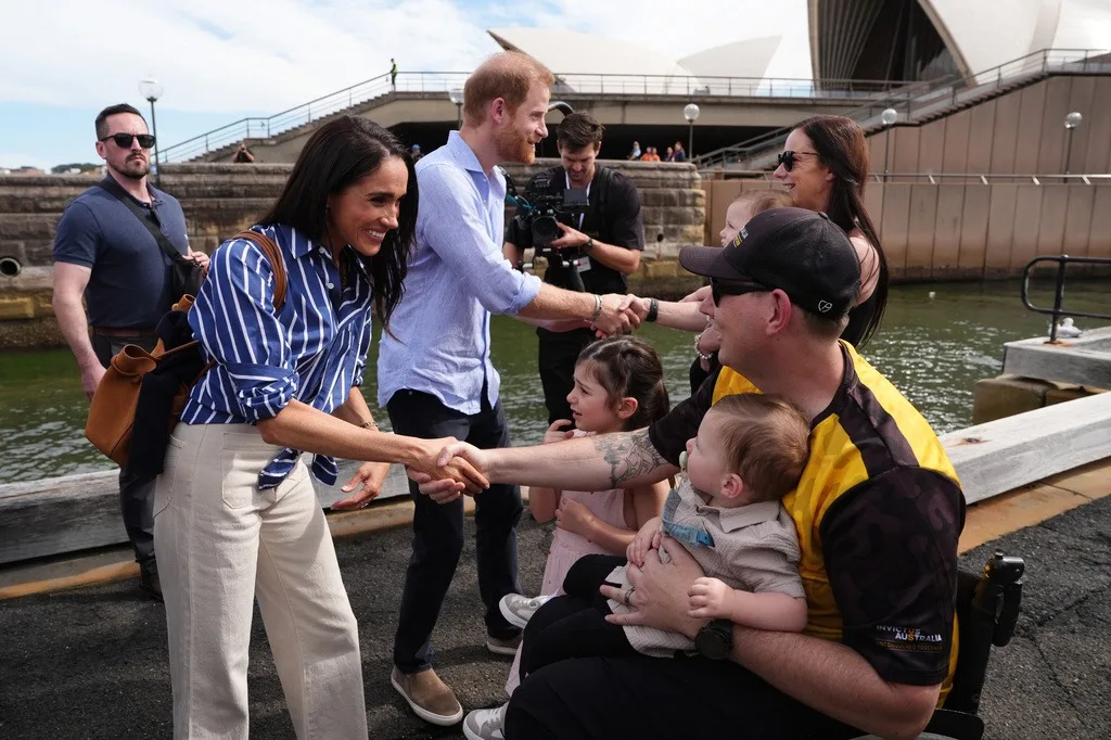 Prince Harry and Meghan Markle meeting with veteran Joel Vanderzwan