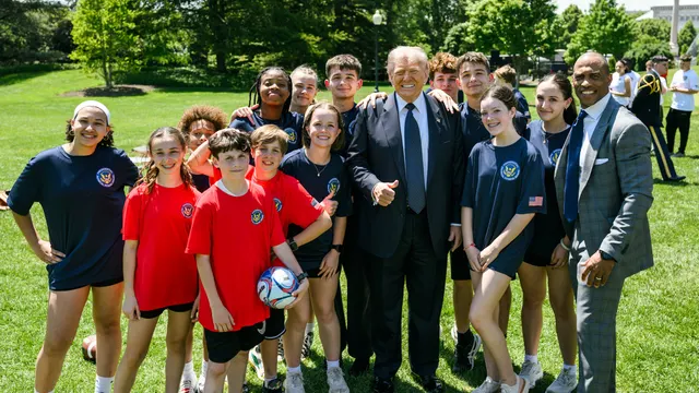 Trump hosts children at White House as admin brings back school fitness tests