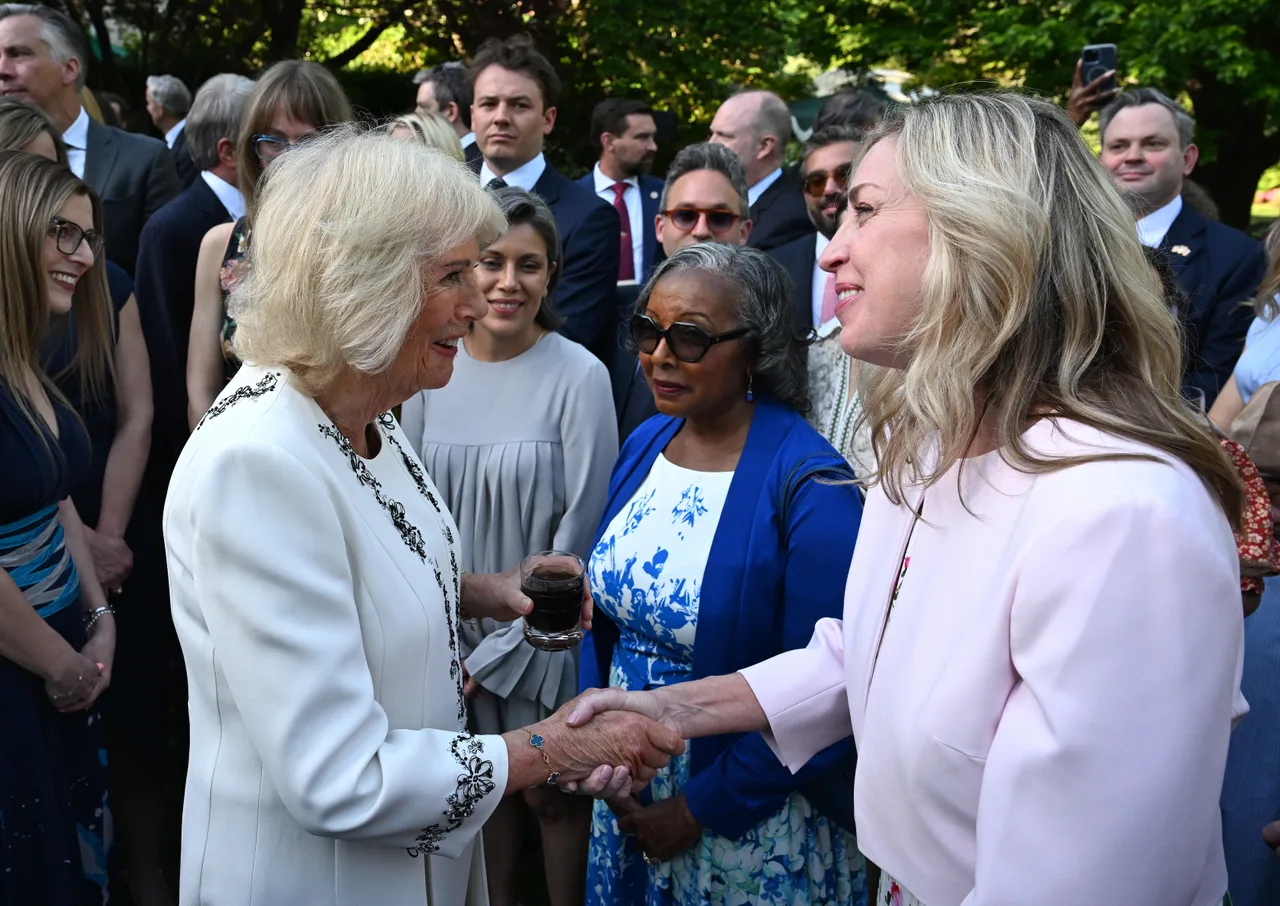 The Queen also met charity representatives during the party