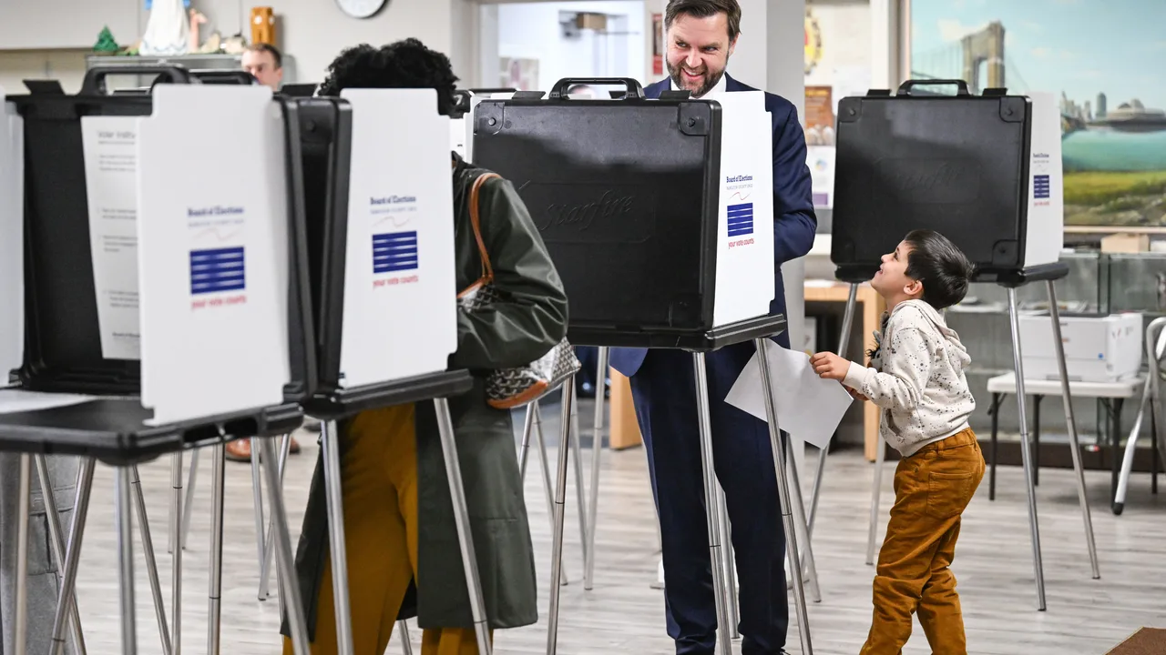 JD Vance brings son Vivek to Iowa primary in sweet family moment