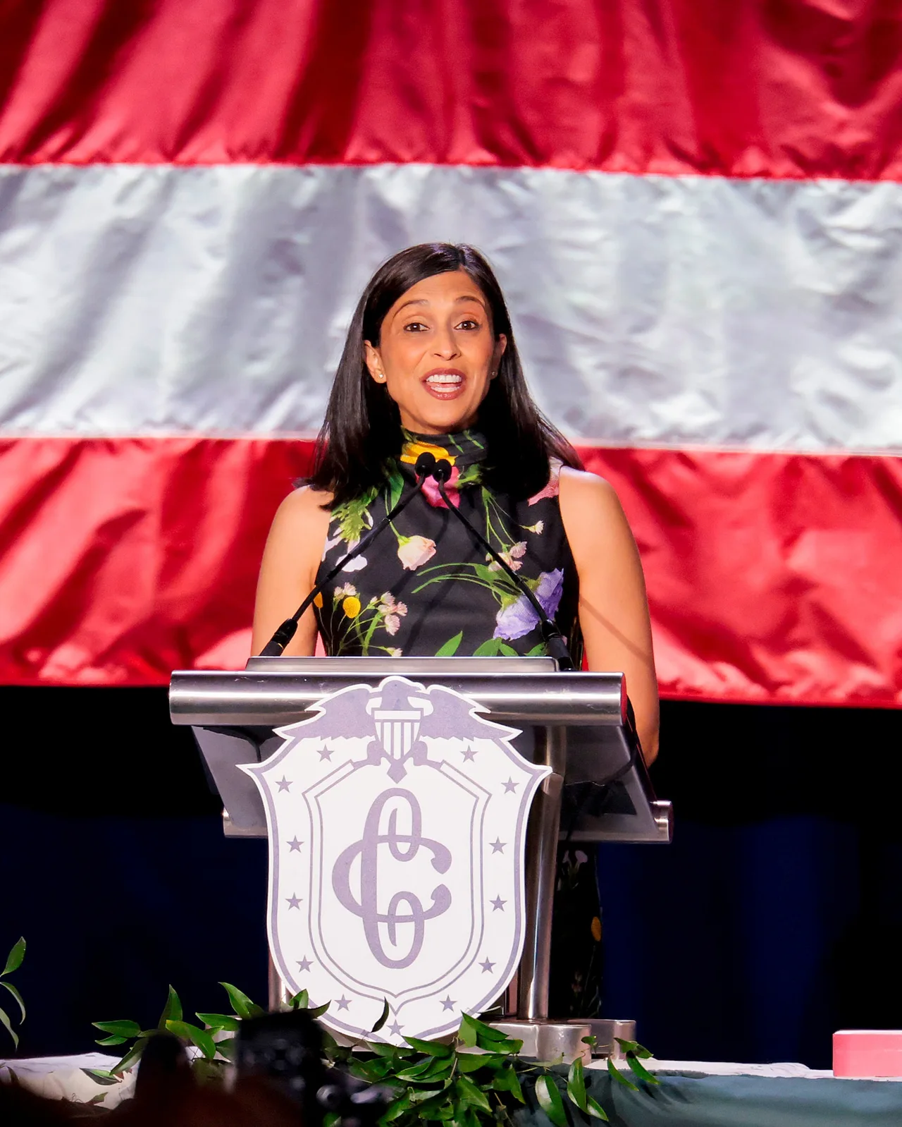 Usha Vance introduces Melania with praise at luncheon
