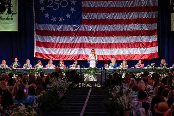 Georgia theme and America 250 decor set tone for luncheon
