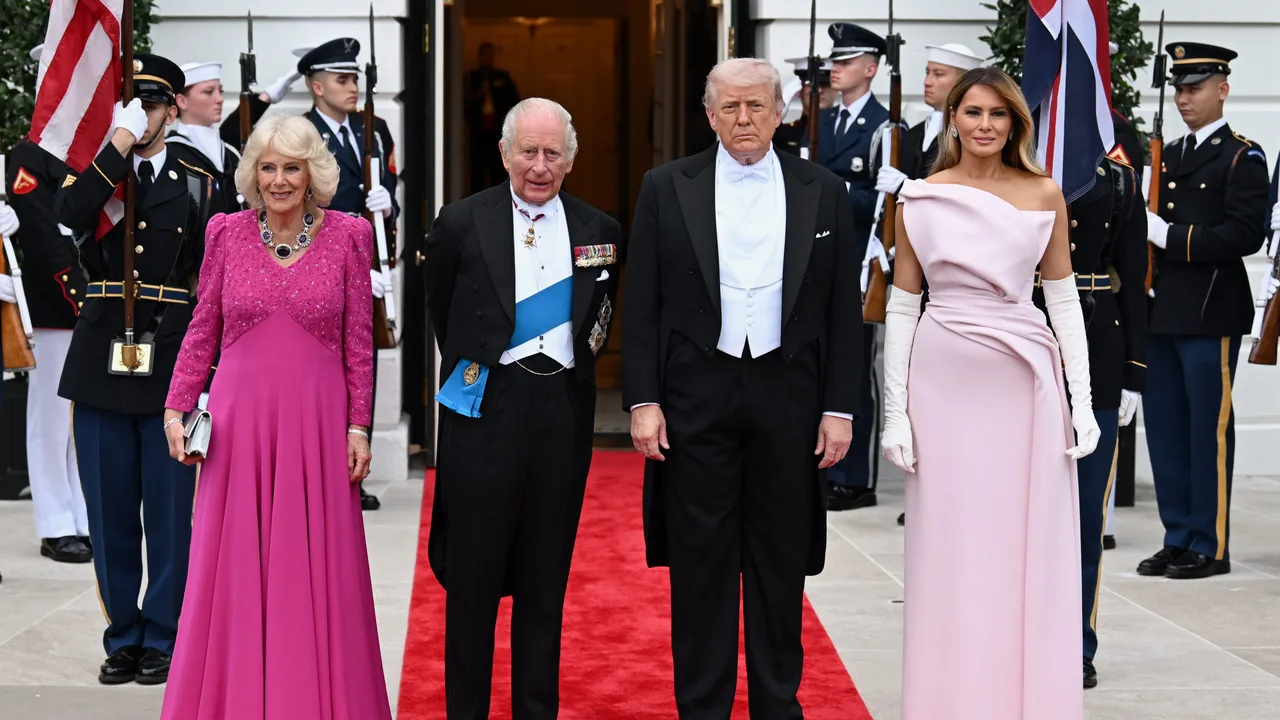 Melania Trump stuns in pale pink Dior Haute Couture at White House State Dinner