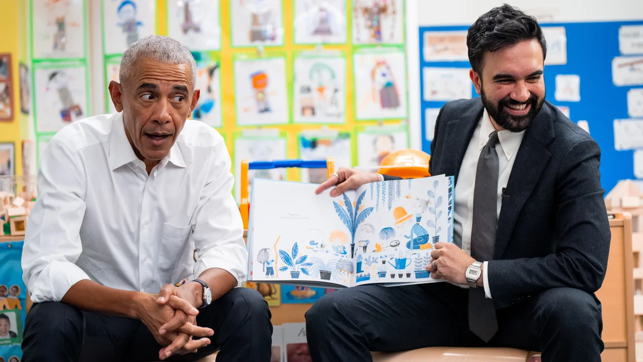 Obama and Zohran Mamdani read to Bronx preschoolers in heartwarming visit