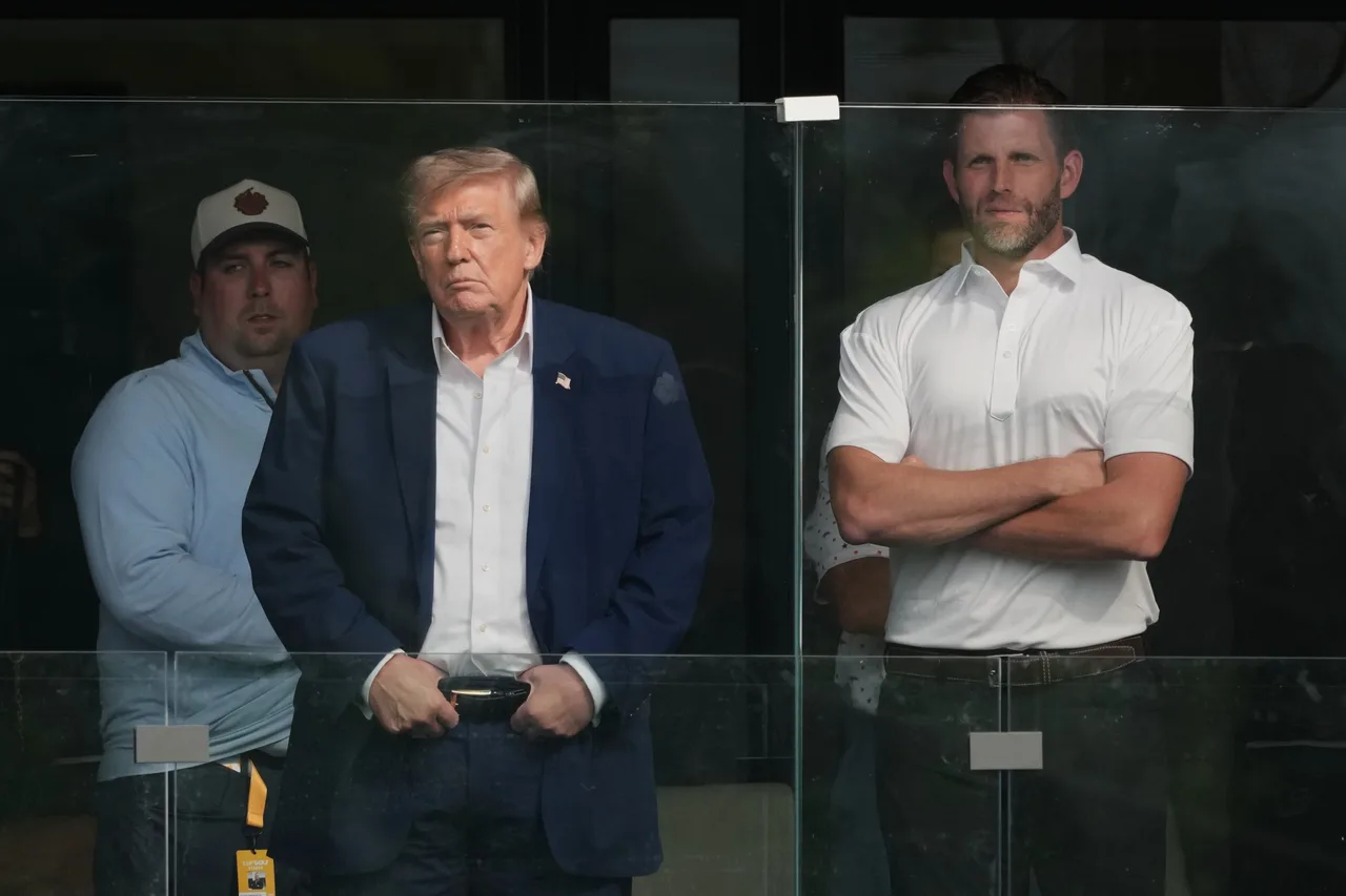 Eric Trump joins president at golf event