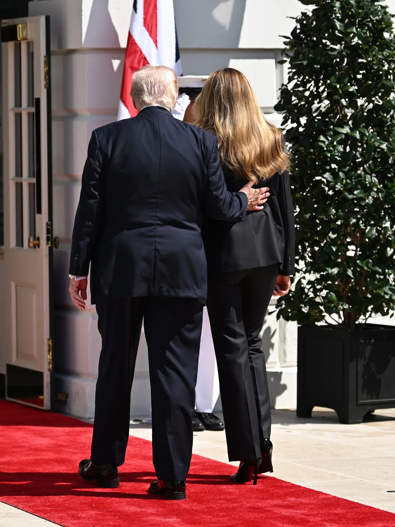 Trump and Melania bid farewell to royals on final leg of US trip