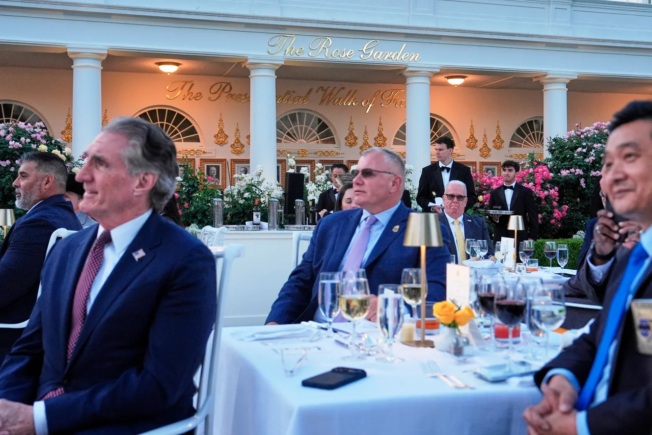 Trump Addresses Guests During Evening Gathering