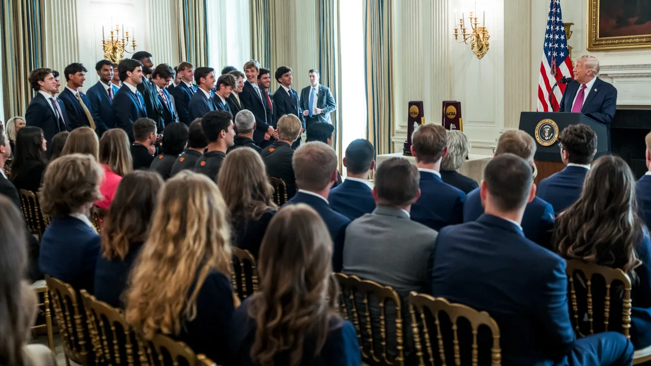 Trump hosts NCAA title winners at the White House