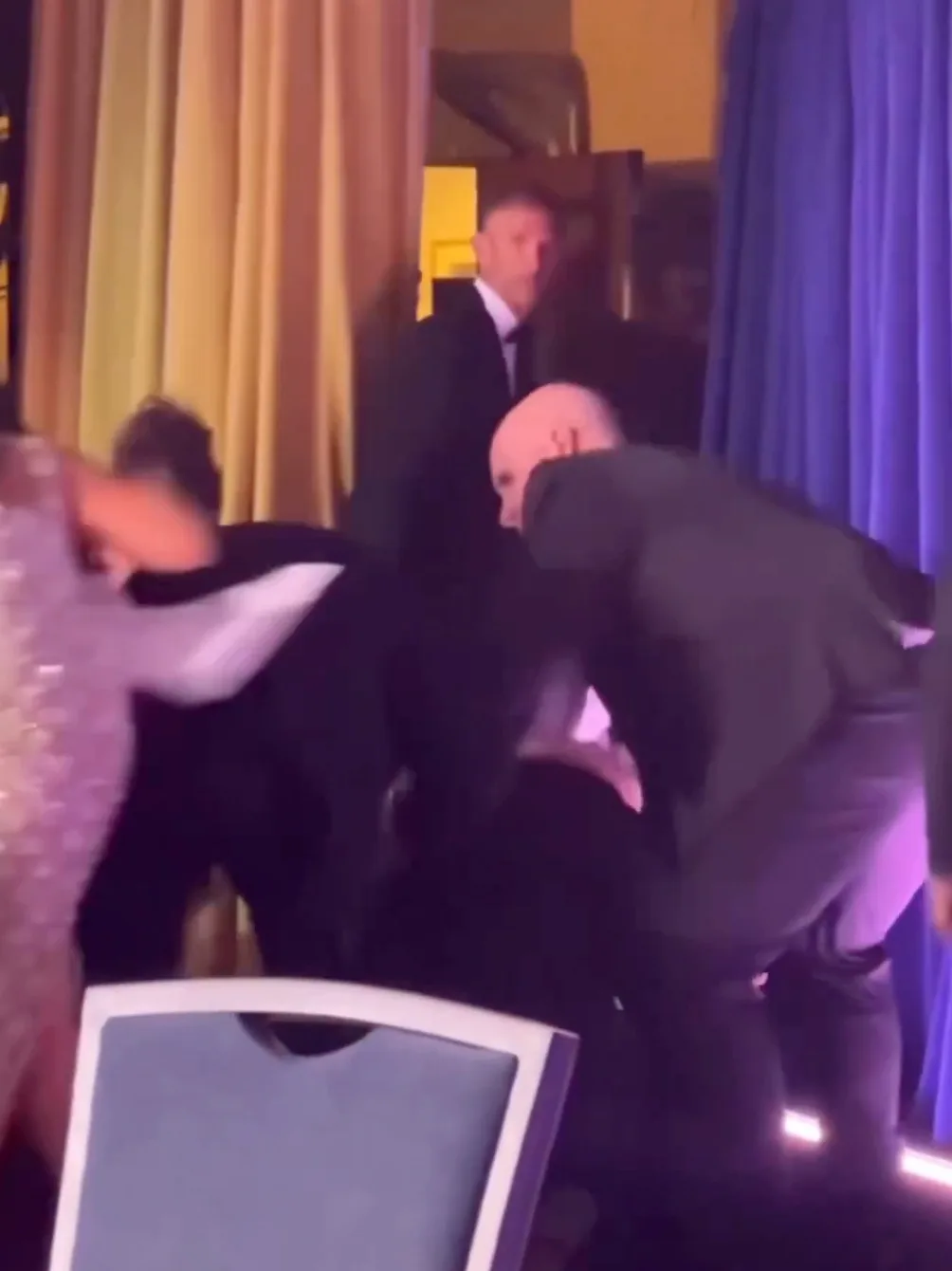 Trump removed from stage