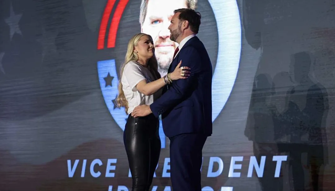 Close embrace with JD Vance fuels online chatter