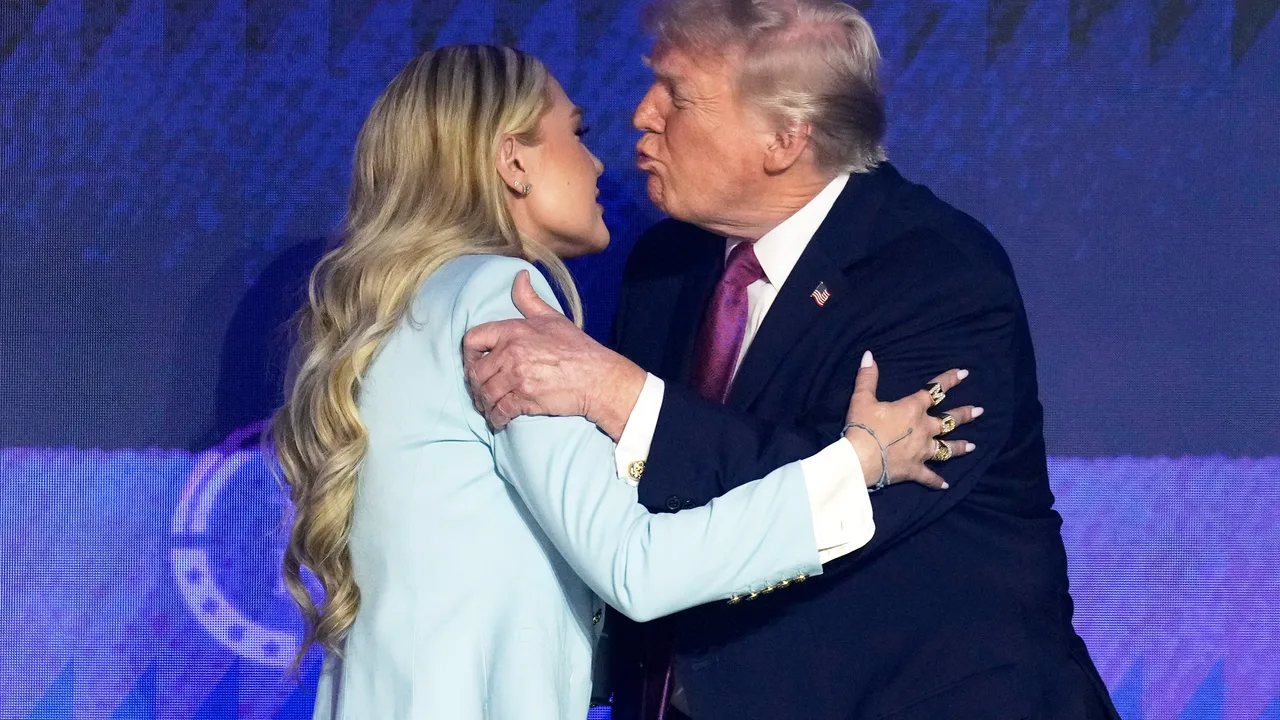 Trump shares embrace, cheek kiss with Erika Kirk at Turning Point USA event