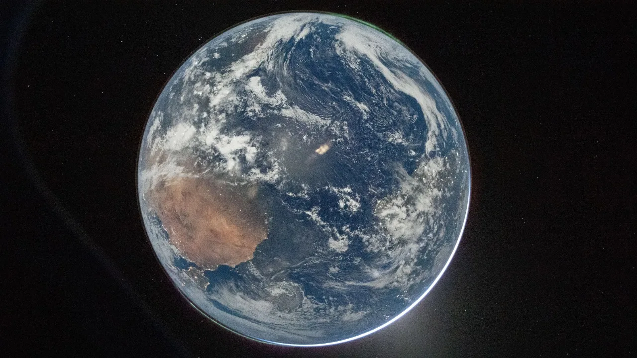 Artemis II crew member captures an image of Earth during nighttime on April 2, 2026 (Image Credits: NASA)