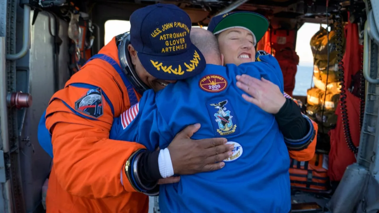 Emotional Artemis II homecoming: Crew welcomed with tears and hugs