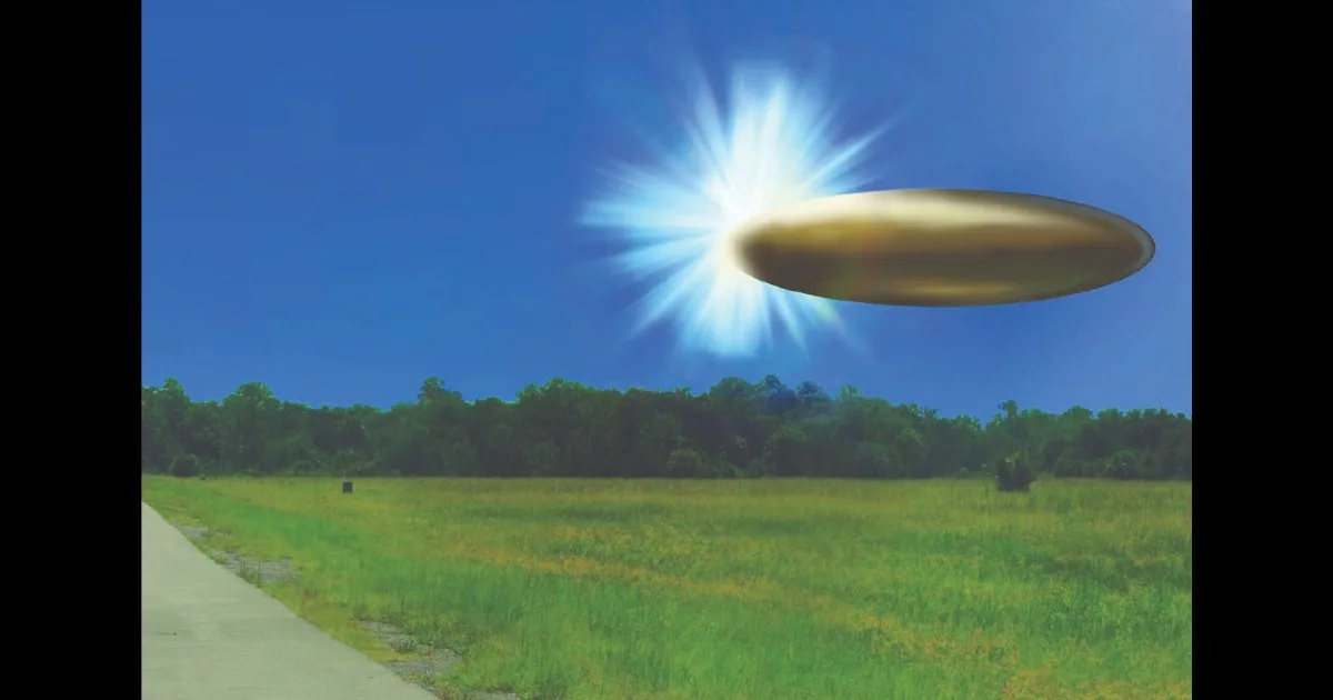 Ellipsoid bronze metallic object from September 2023