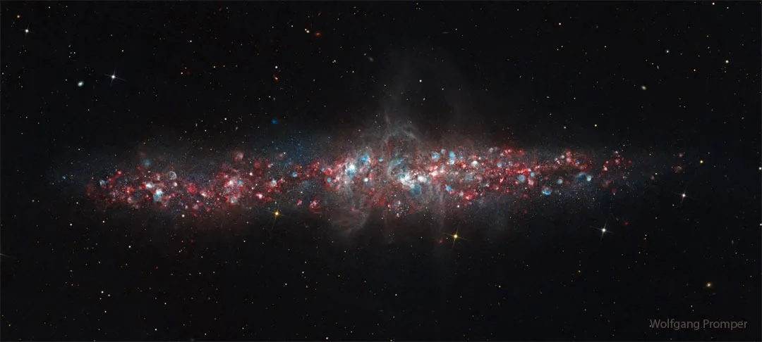 Hidden colors of the cosmos revealed across the String of Pearls