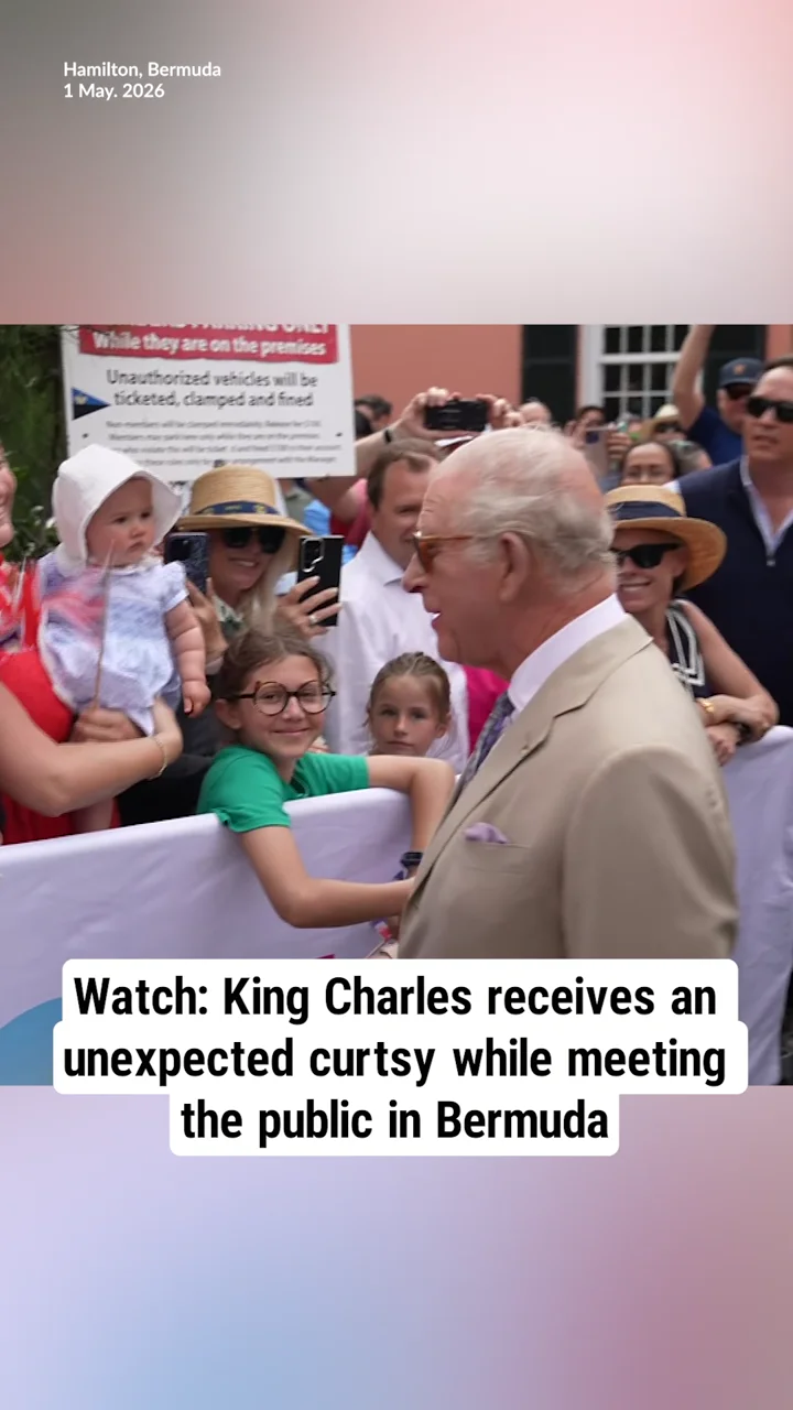 Watch: King Charles receives an unexpected curtsy while meeting the public in Bermuda