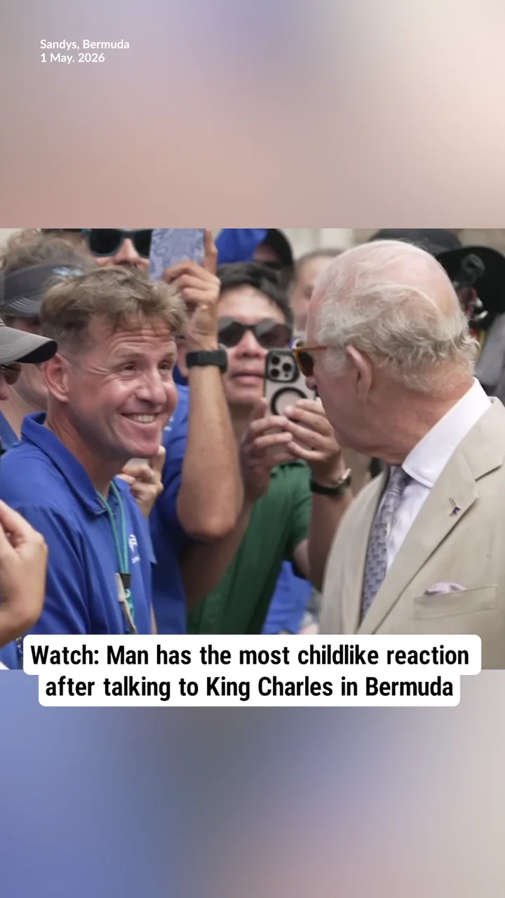 Watch: Man has the most childlike reaction after talking to King Charles in Bermuda