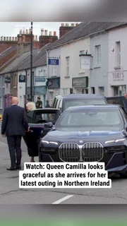 Watch: Queen Camilla looks graceful as she arrives for her latest outing in Northern Ireland