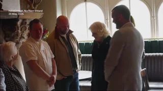 Queen Camilla has the best reaction after she perfectly pours a pint at a Northern Ireland pub