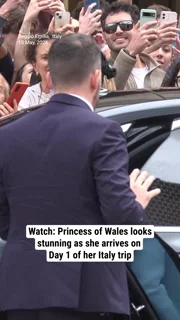 Watch: Princess of Wales looks stunning as she arrives on Day 1 of her Italy trip