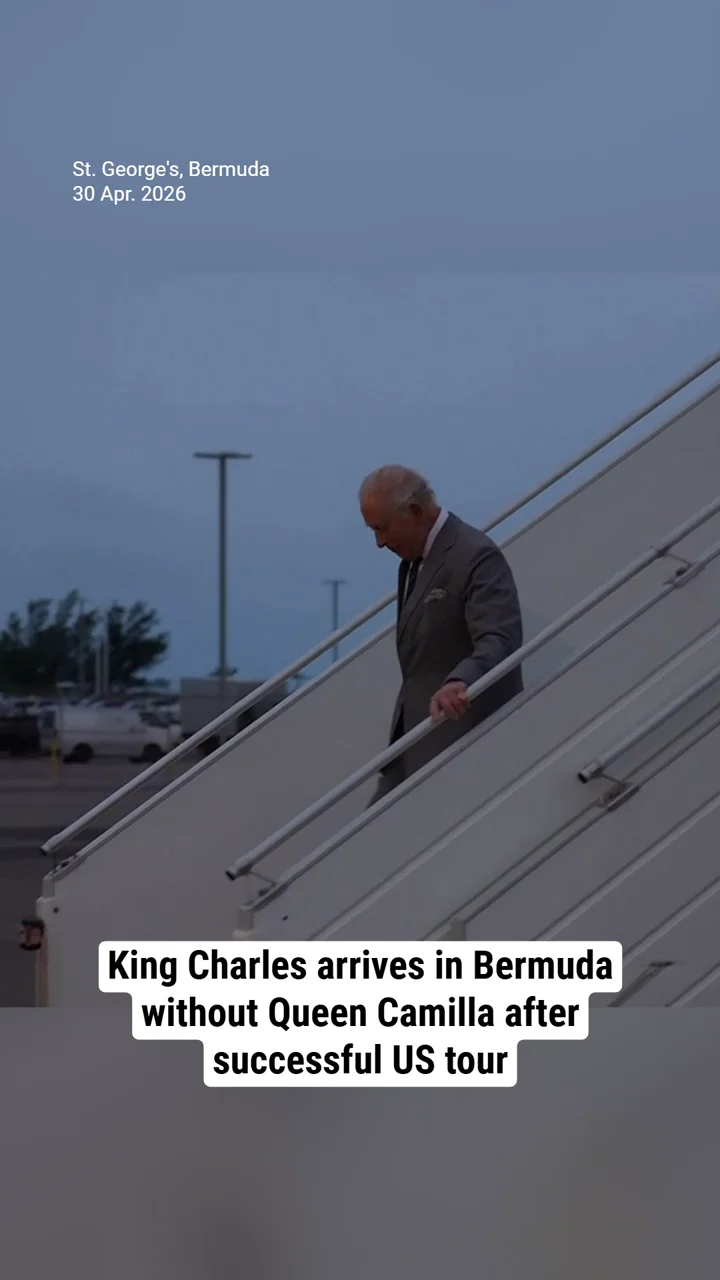 King Charles arrives in Bermuda without Queen Camilla after successful US tour