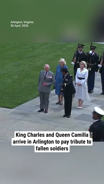 King Charles and Queen Camilla arrive in Arlington to pay tribute to fallen soldiers