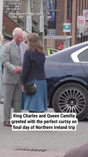 King Charles and Queen Camilla greeted with the perfect curtsy on final day of Northern Ireland trip