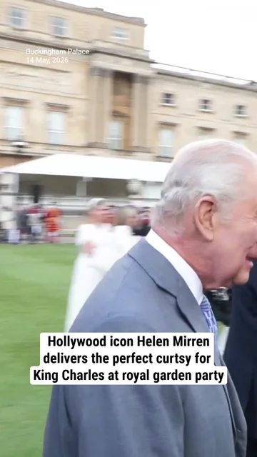Hollywood icon Helen Mirren delivers the perfect curtsy for  King Charles at royal garden party