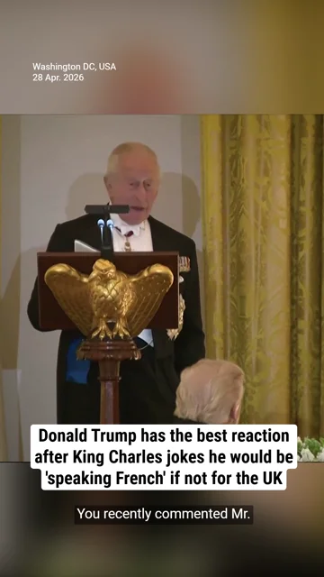 Donald Trump has the best reaction after King Charles jokes he would be 'speaking French' if not for the UK
