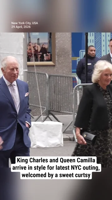 King Charles and Queen Camilla arrive in style for latest NYC outing, welcomed by a sweet curtsy