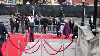 King Charles and Queen Camilla look stunning together as they hit the red carpet in London