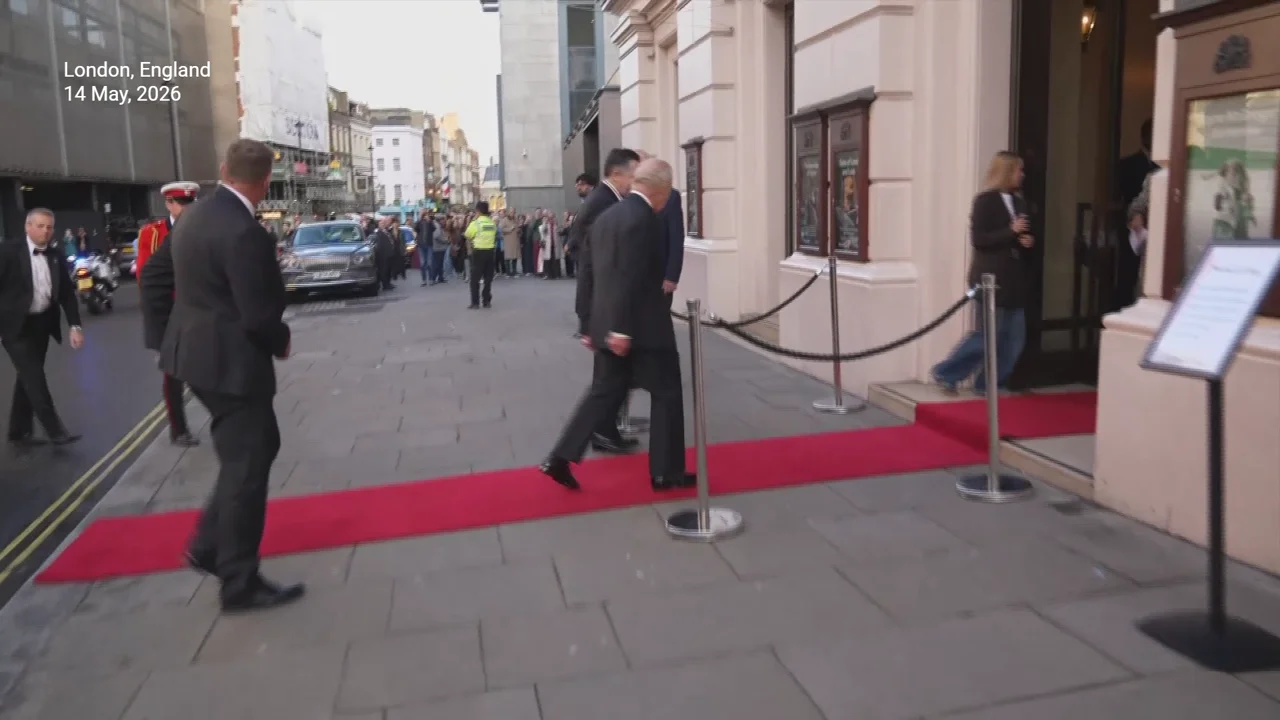 King Charles makes a stylish arrival for Royal Opera House event without Queen Camilla