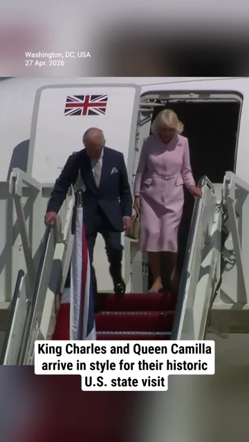 King Charles and Queen Camilla arrive in style for their historic U.S state visit