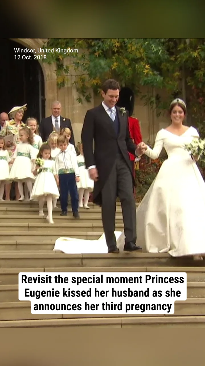 Revisit the special moment Princess Eugenie kissed her husband as she announces her third pregnancy