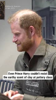 Even Prince Harry couldn’t resist the earthy scent of clay at pottery class