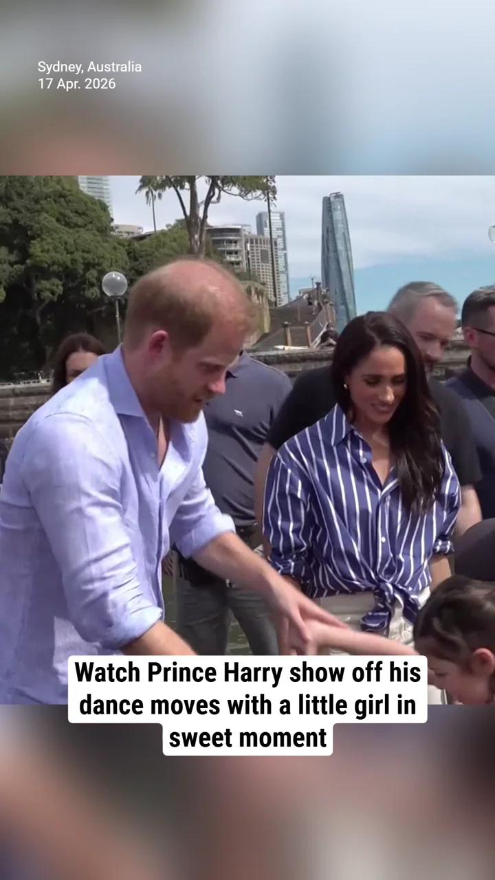 Watch Prince Harry show off his dance moves with a little girl in sweet moment