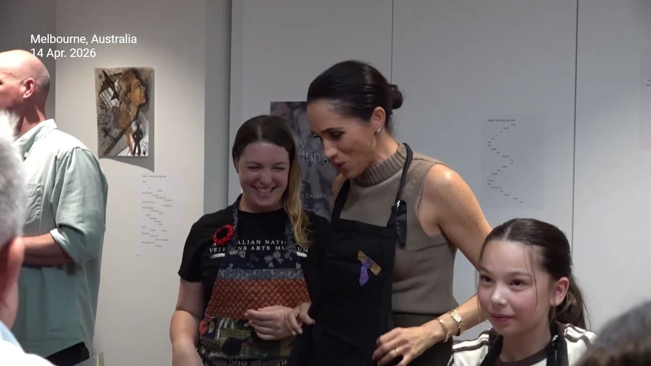 Watch Meghan Markle ace a young girl’s ‘tough order’ by creating an ostrich from clay