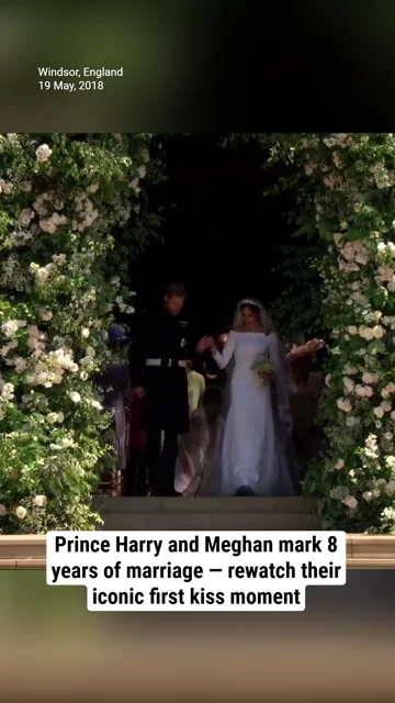 Prince Harry and Meghan mark 8 years of marriage — rewatch their iconic first kiss moment