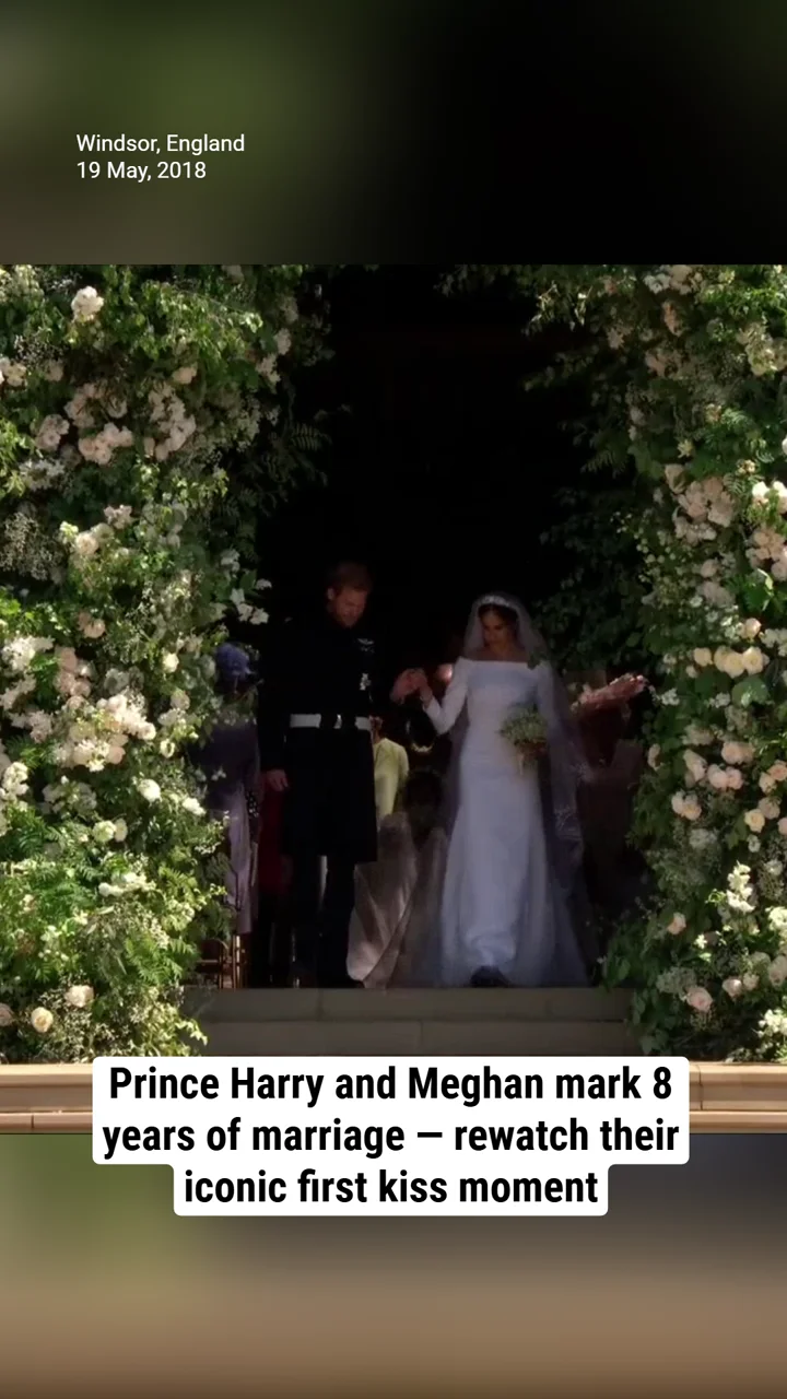 Prince Harry and Meghan mark 8 years of marriage — rewatch their iconic first kiss moment