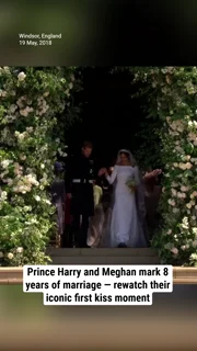 Prince Harry and Meghan mark 8 years of marriage — rewatch their iconic first kiss moment